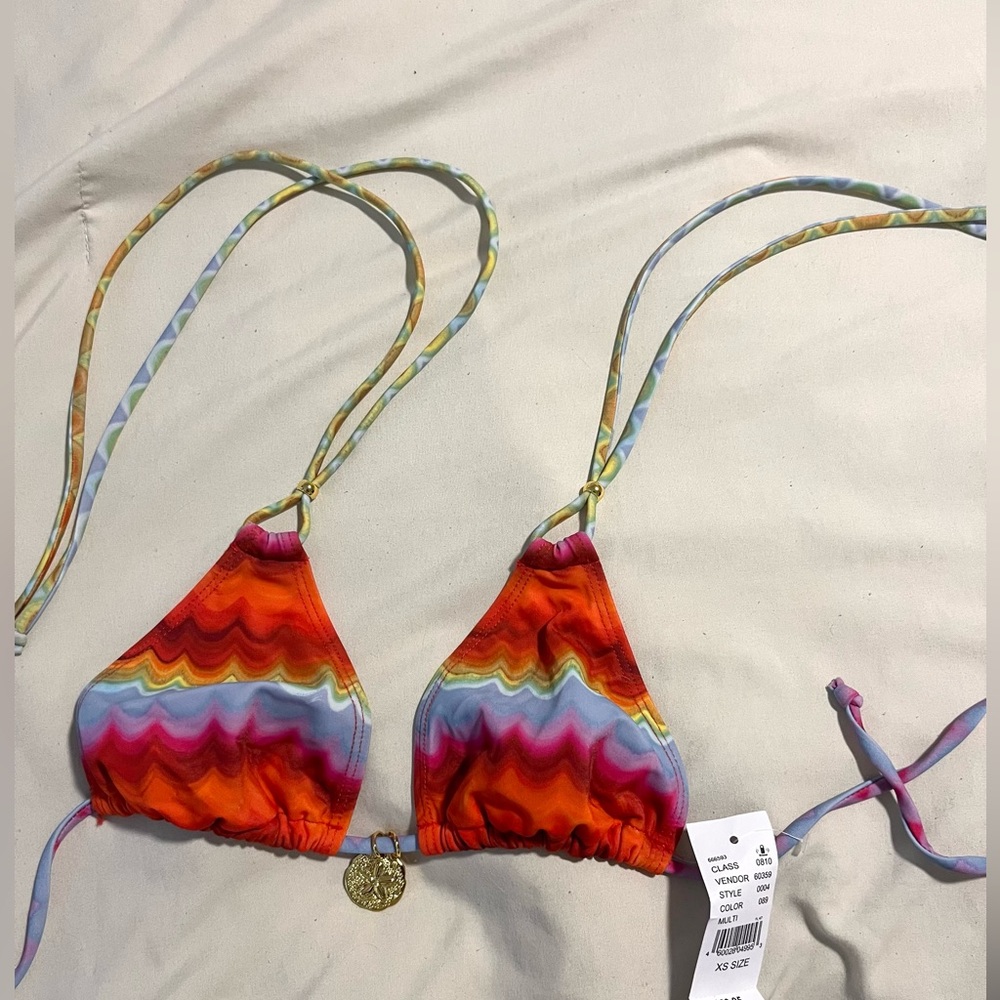Colorful bikini top from Pacsun!